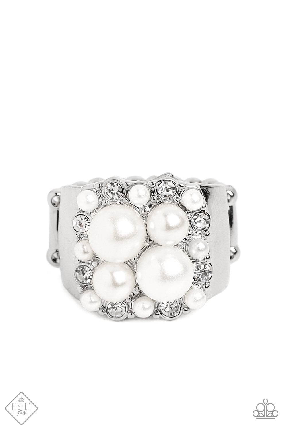 Opulent Overture - white - Paparazzi ring