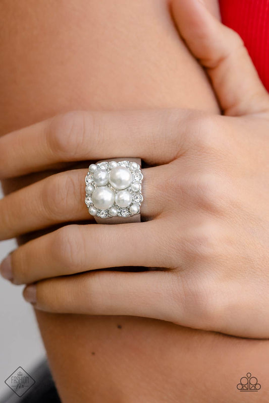 Opulent Overture - white - Paparazzi ring