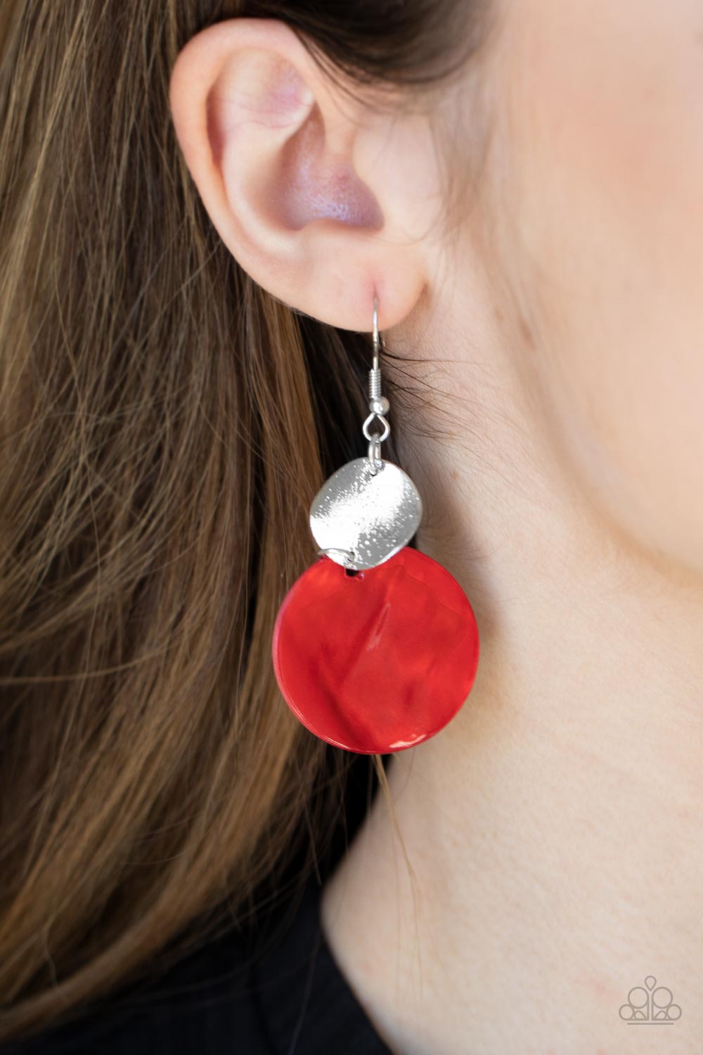 Opulently Oasis - red - Paparazzi earrings