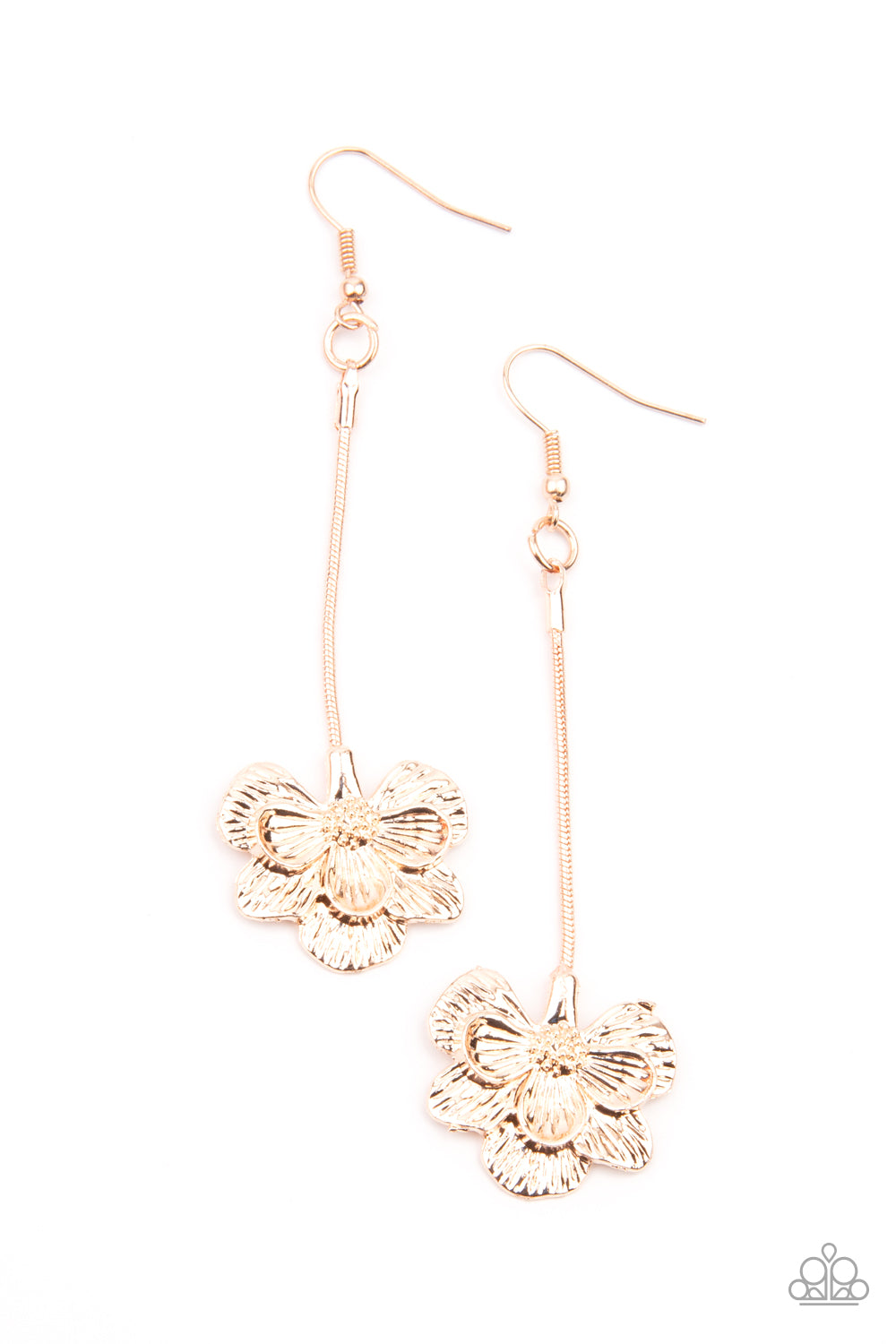 Opulently Orchid - rose gold - Paparazzi earrings