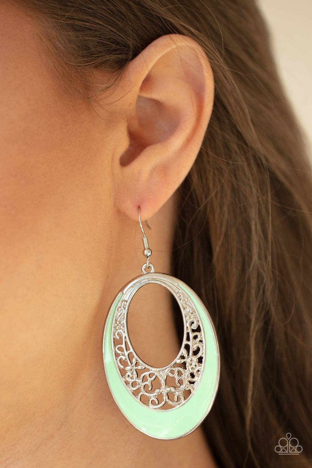 Orchid Bliss - green - Paparazzi earrings