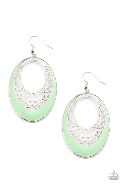 Orchid Bliss - green - Paparazzi earrings