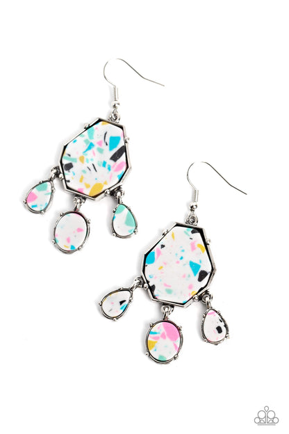 Organic Optimism - white - Paparazzi earrings