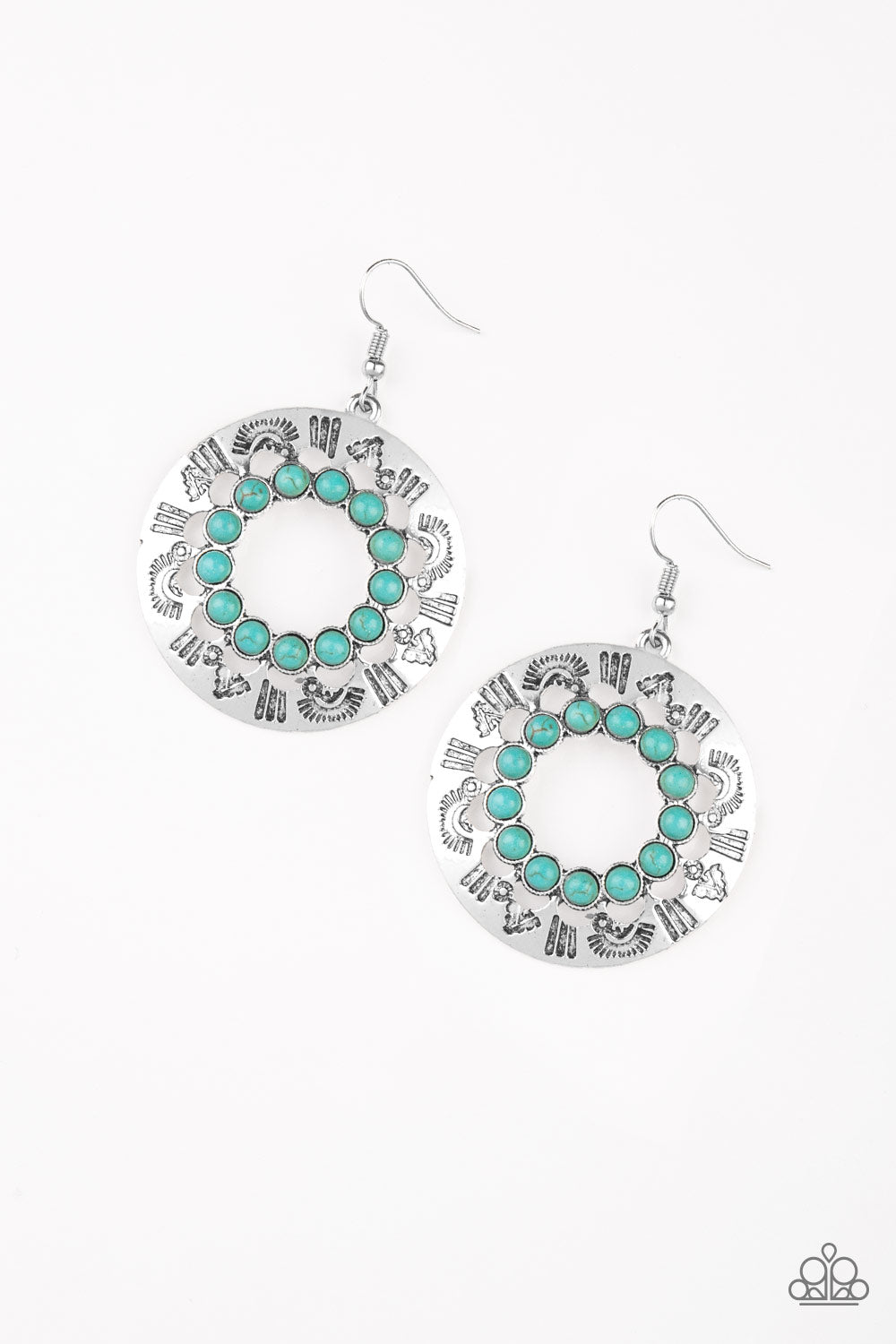 Organically Omega - blue - Paparazzi earrings