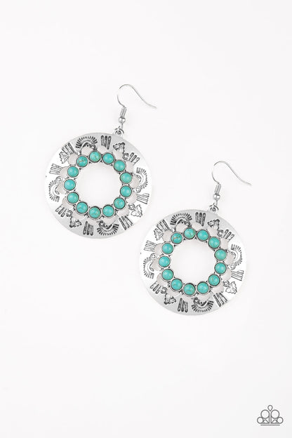 Organically Omega - blue - Paparazzi earrings