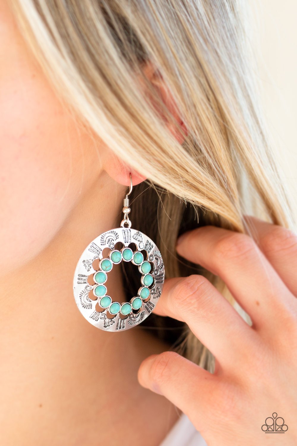 Organically Omega-blue-Paparazzi earrings