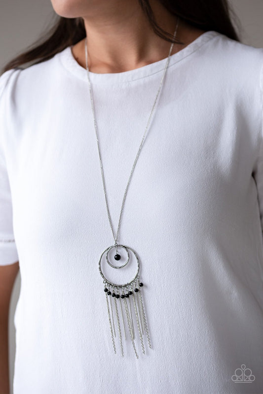 Out of Bounds Shimmer-black-Paparazzi necklace