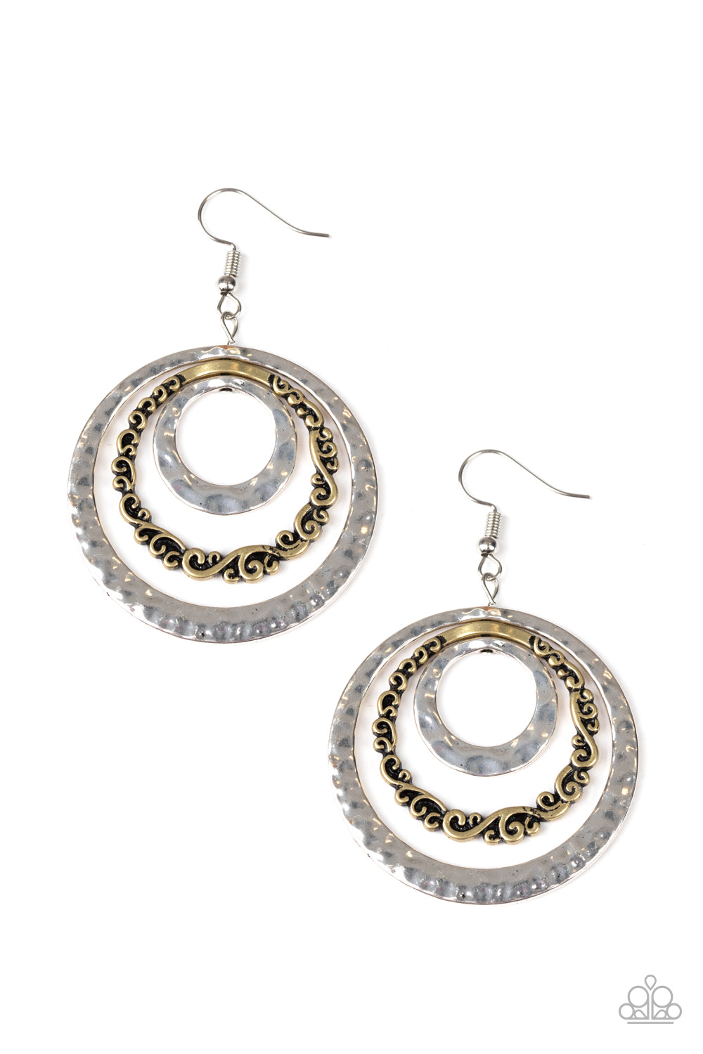 Out of Control Shimmer - multi - Paparazzi earrings