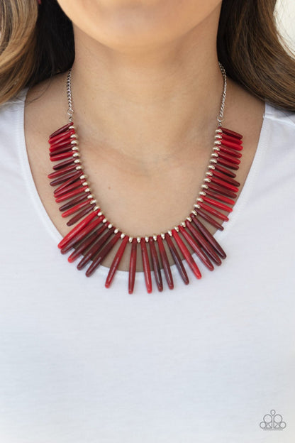 Out of My Element-red-Paparazzi necklace