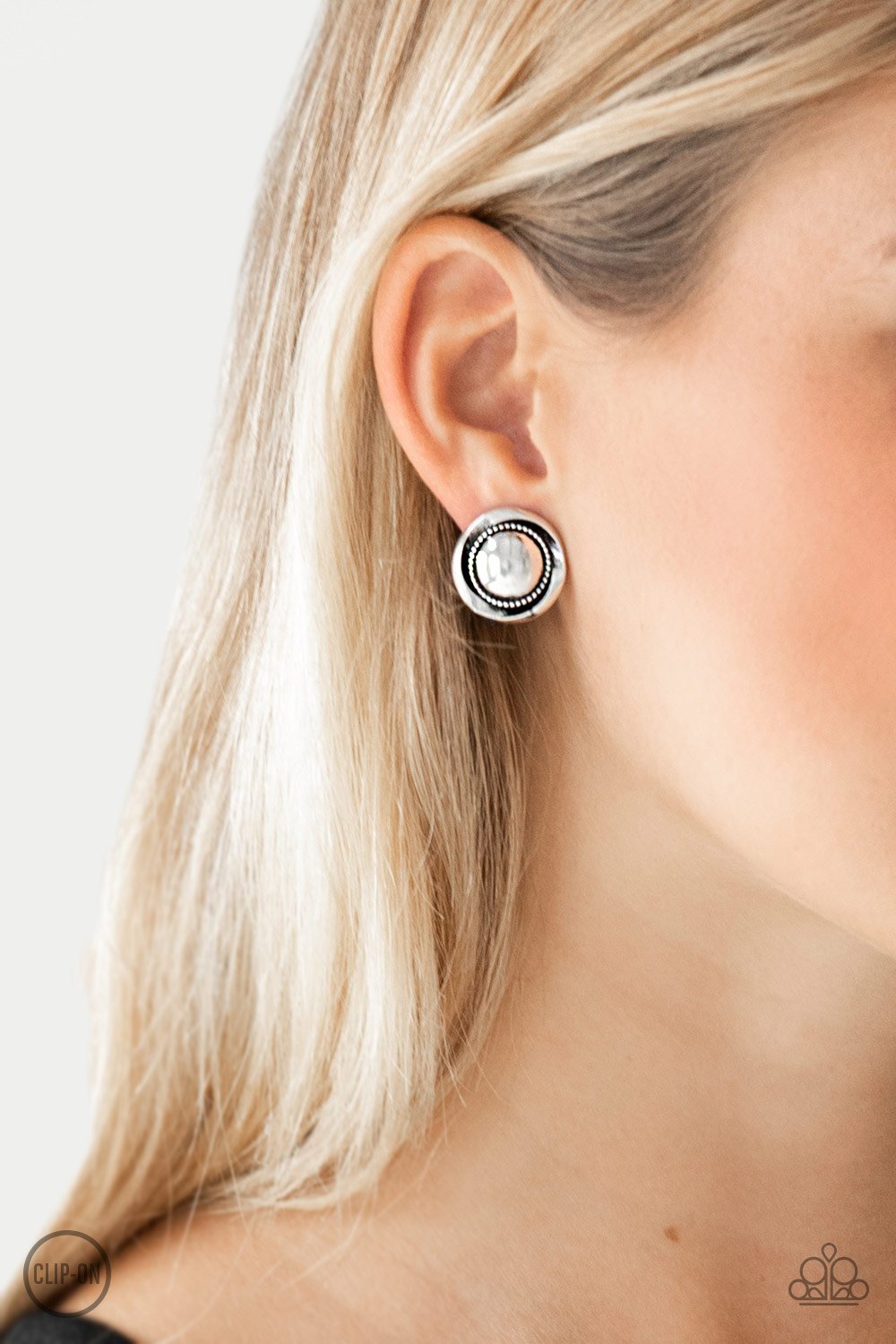Out of This Galaxy-silver-Paparazzi CLIP ON earrings