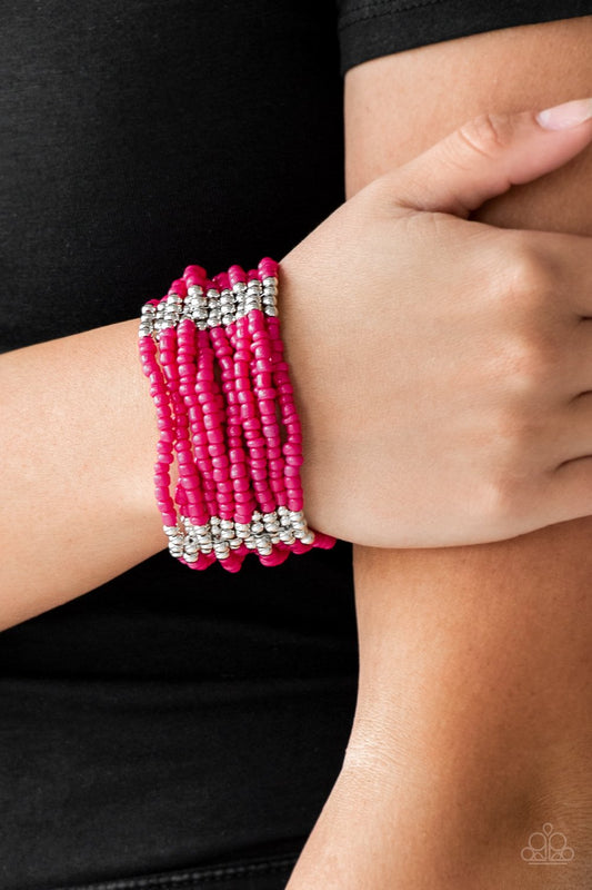 Outback Odyssey-pink-Paparazzi bracelet