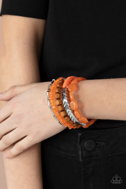 Outdoor Retreat - orange - Paparazzi bracelet