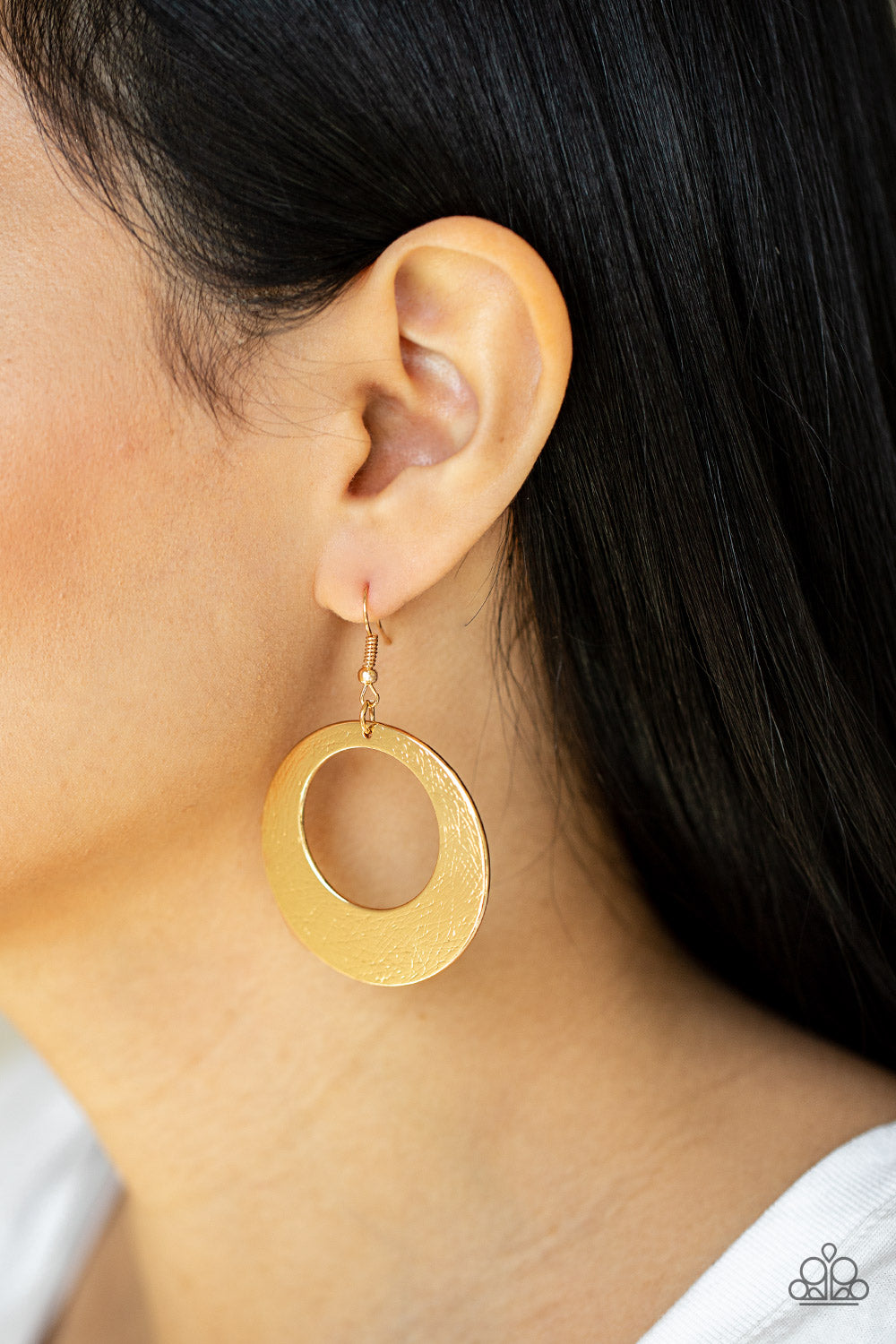 Outer Plains - gold - Paparazzi earrings