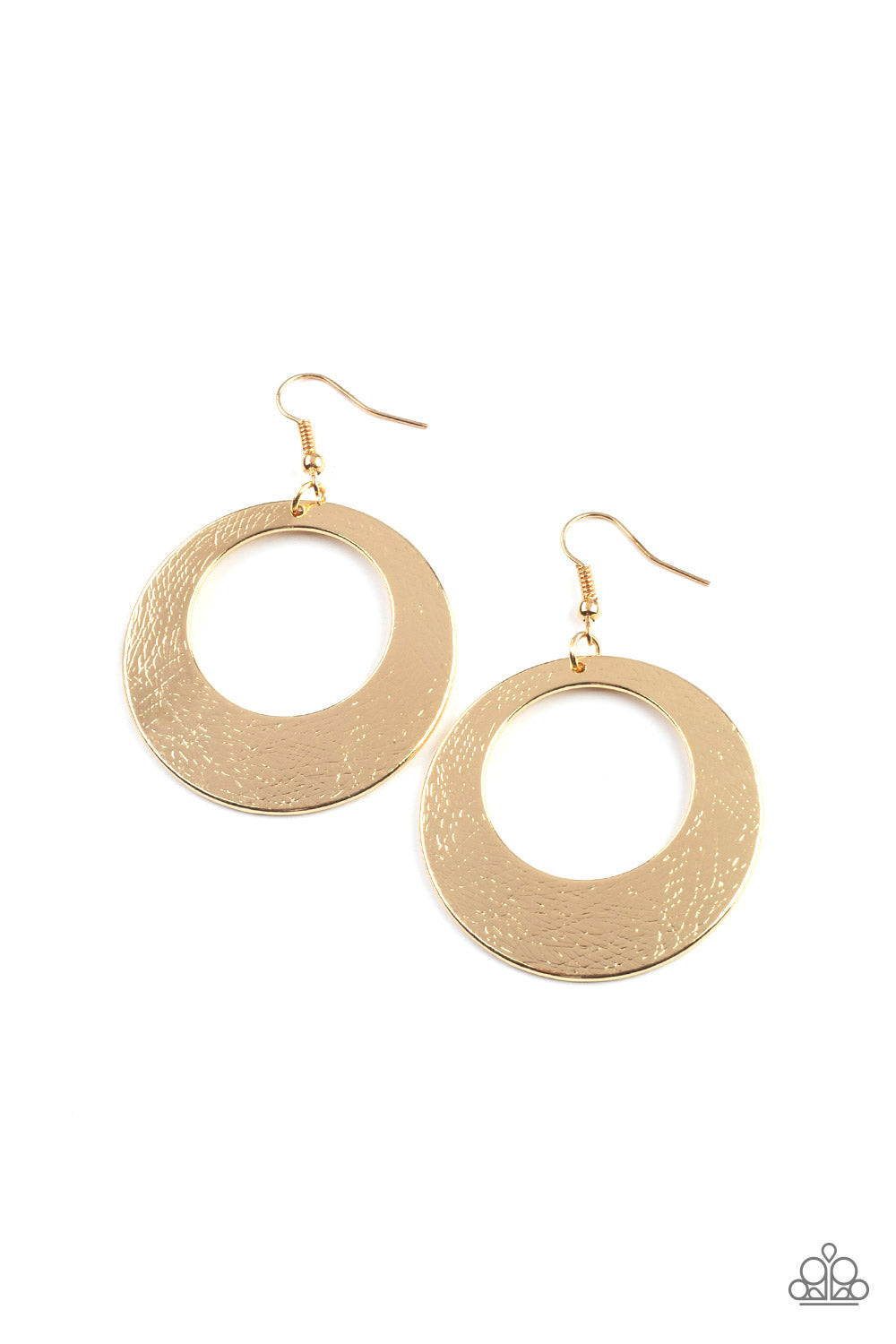 Outer Plains - gold - Paparazzi earrings