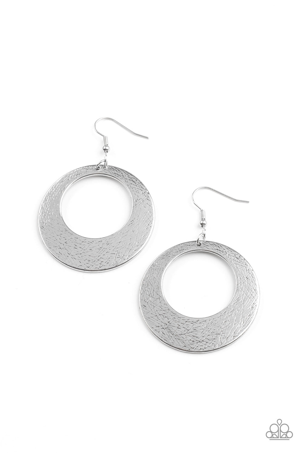 Outer Plains - silver - Paparazzi earrings