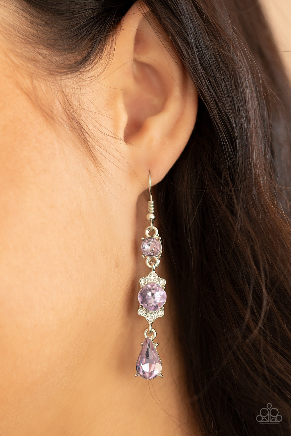 Outstanding Opulence - purple - Paparazzi earrings