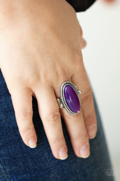Oval Oasis - purple - Paparazzi ring