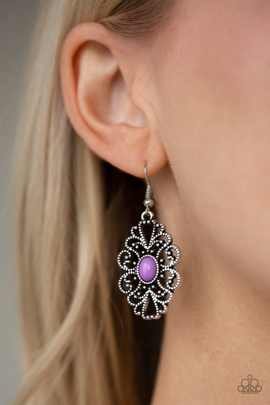 Over the Pop-purple-Paparazzi earrings