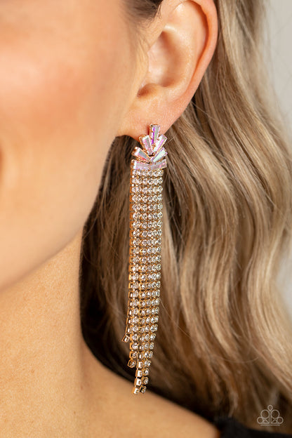 Overnight Sensation - gold - Paparazzi earrings