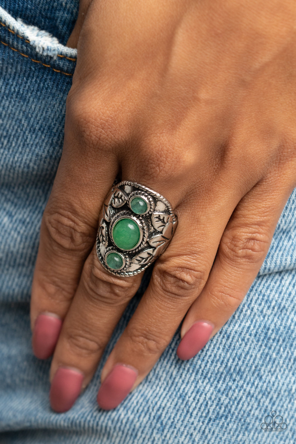 PALMS Up - green - Paparazzi ring