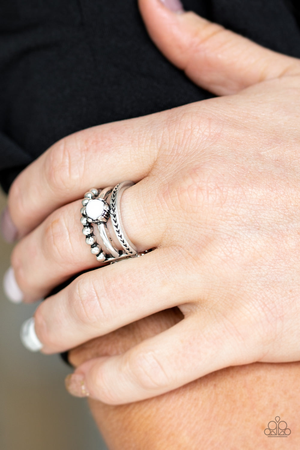 POP Rival - white - Paparazzi ring – JewelryBlingThing