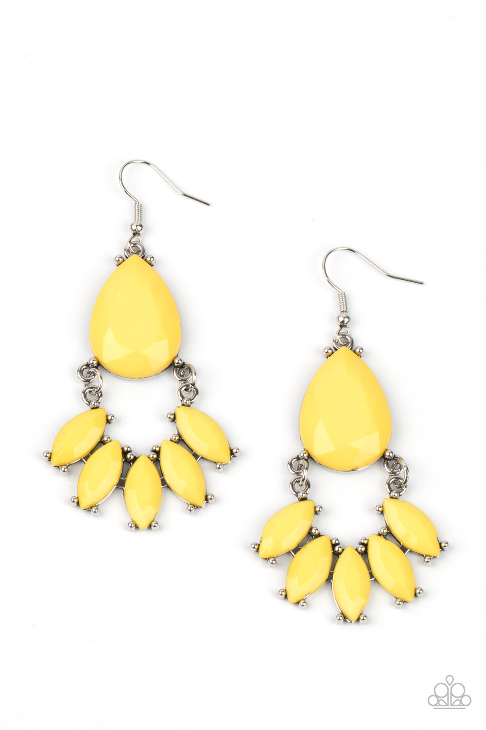 POWERHOUSE Call - yellow - Paparazzi earrings