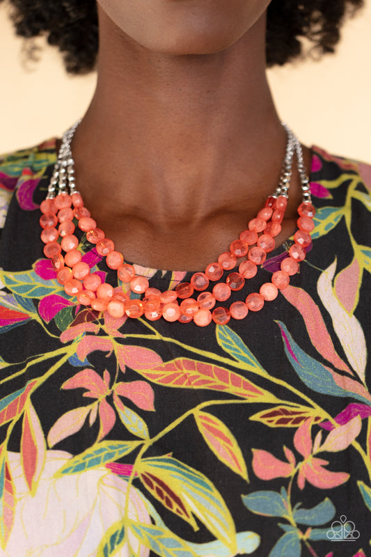 Pacific Picnic - orange - Paparazzi necklace