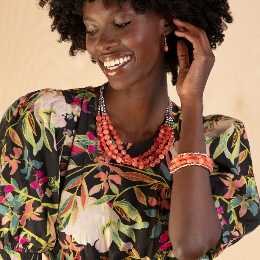 Pacific Picnic - orange - Paparazzi necklace