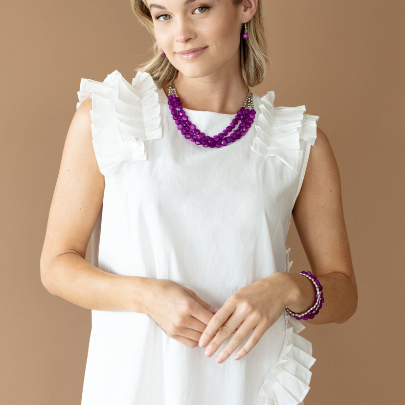 Pacific Picnic - purple - Paparazzi necklace