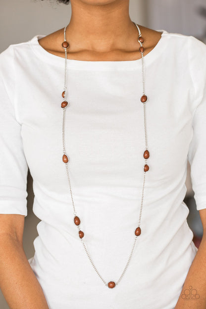 Pacific Piers - brown - Paparazzi necklace