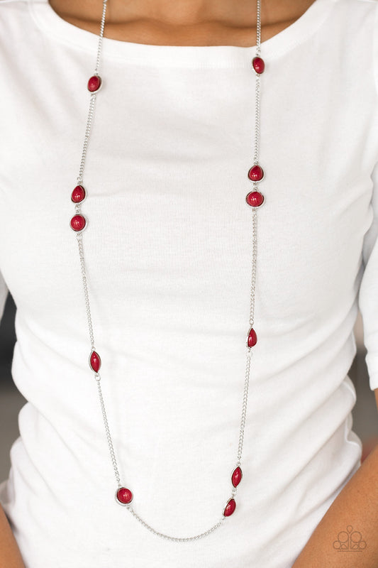 Pacific Piers - red - Paparazzi necklace