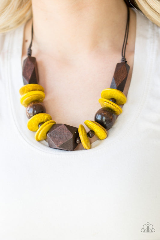 Pacific Paradise-yellow-Paparazzi necklace