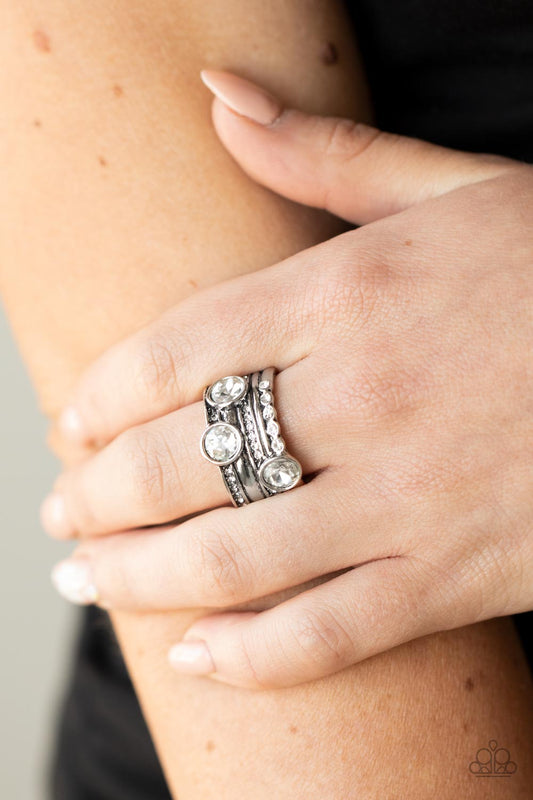 Pack It On - white - Paparazzi ring