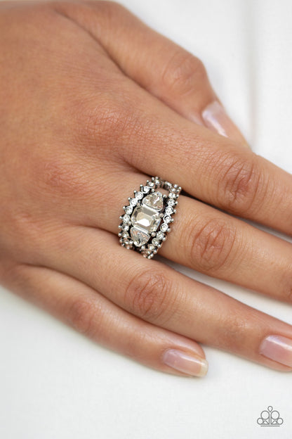 Packin Heat - white - Paparazzi ring