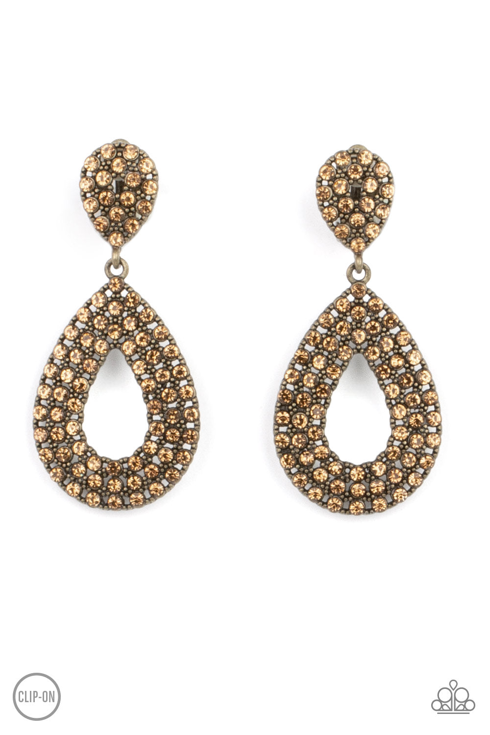 Pack In The Pizzazz - brass - Paparazzi CLIP ON earrings