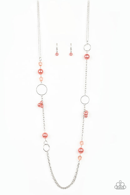 Pageant Princess - orange - Paparazzi necklace