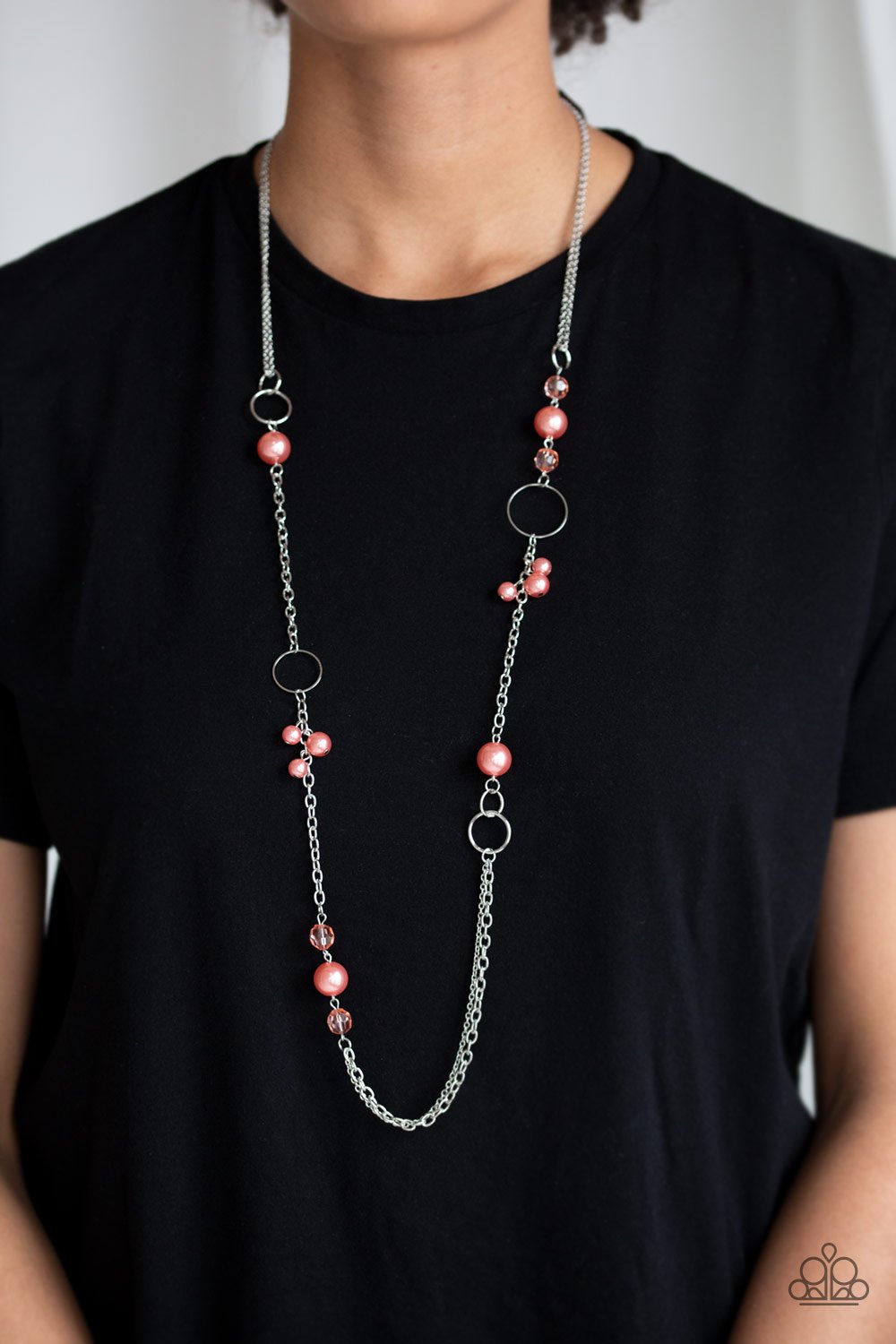 Pageant Princess-orange-Paparazzi necklace