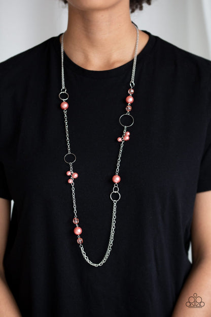 Pageant Princess-orange-Paparazzi necklace