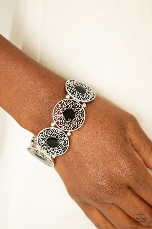 Painted Garden-black-Paparazzi bracelet