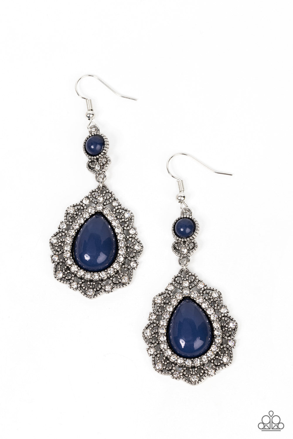 Palace Bribe - blue - Paparazzi earrings
