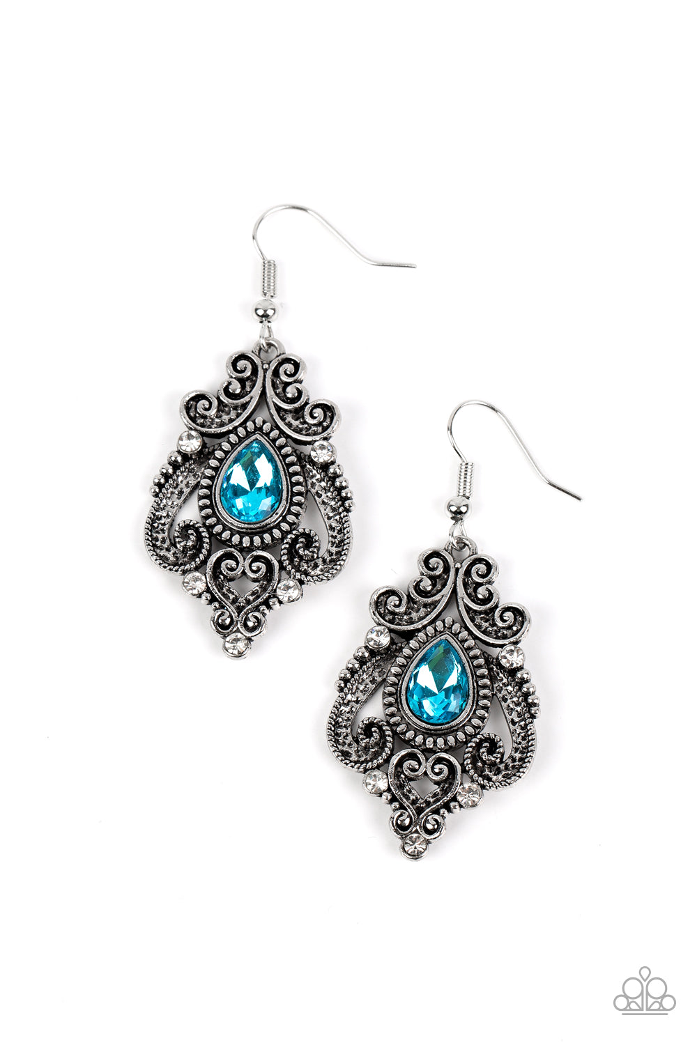 Palace Perfection - blue - Paparazzi earrings