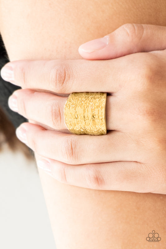 Paleo Patterns - gold - Paparazzi ring