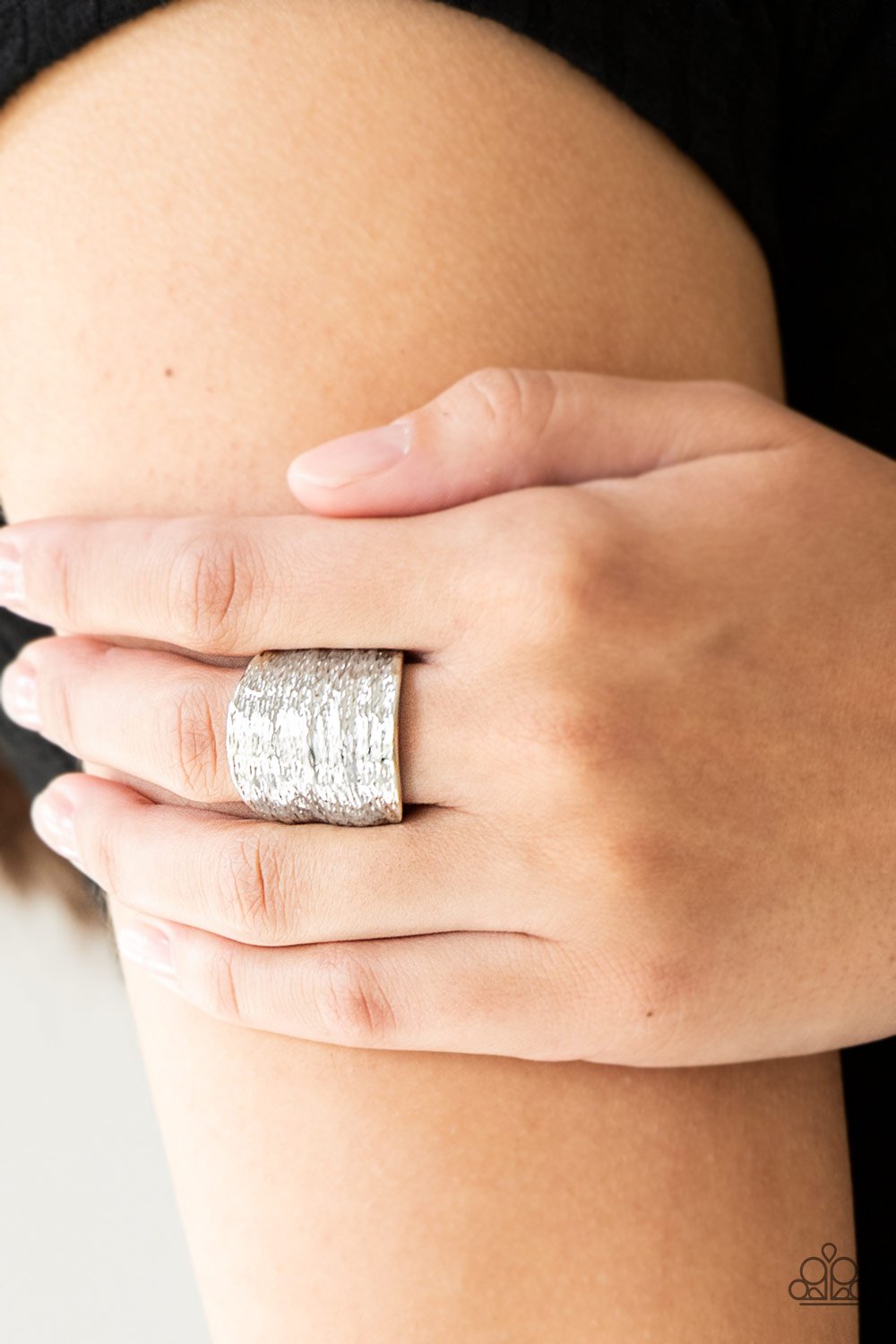Paleo Patterns-silver-Paparazzi ring
