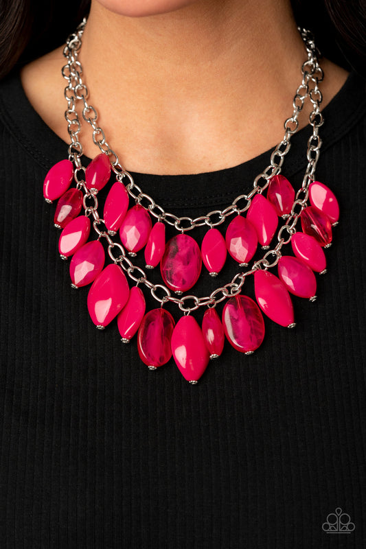 Palm Beach Beauty - pink - Paparazzi necklace