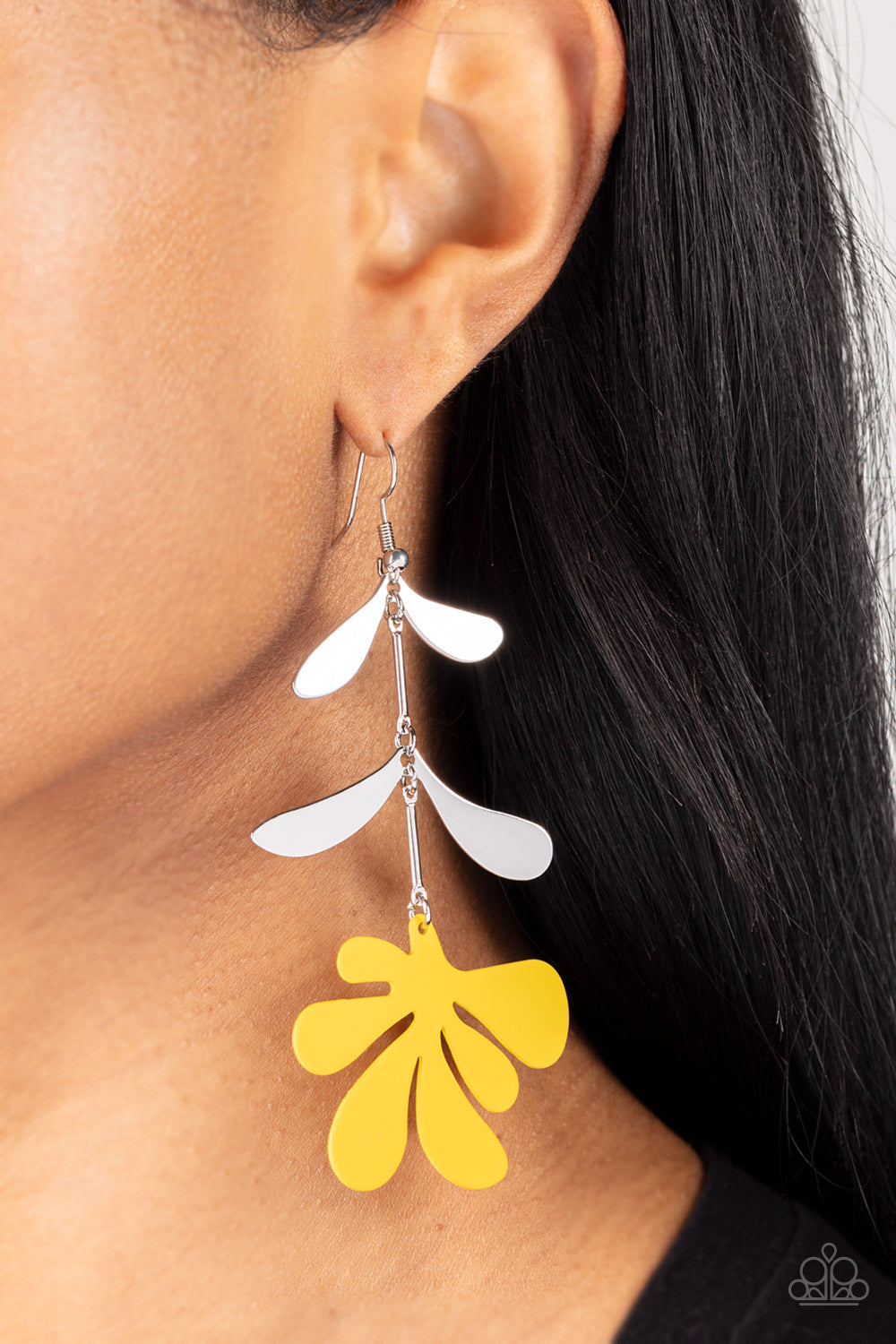 Palm Beach Bonanza - yellow - Paparazzi earrings