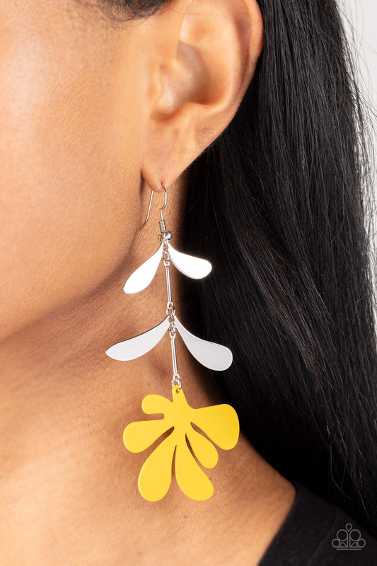 Palm Beach Bonanza - yellow - Paparazzi earrings