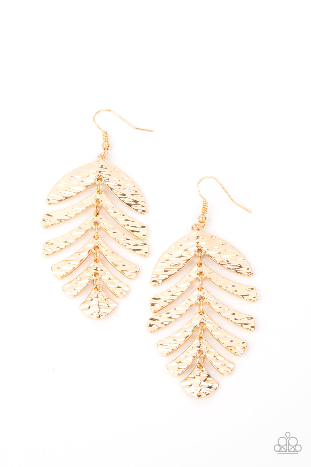 Palm Lagoon - gold - Paparazzi earrings