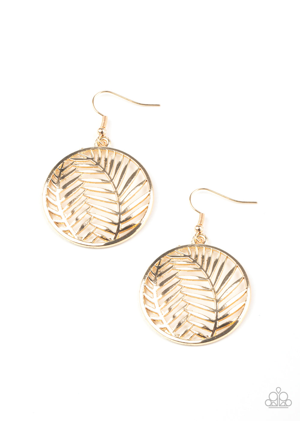 Palm Perfection - gold - Paparazzi earrings