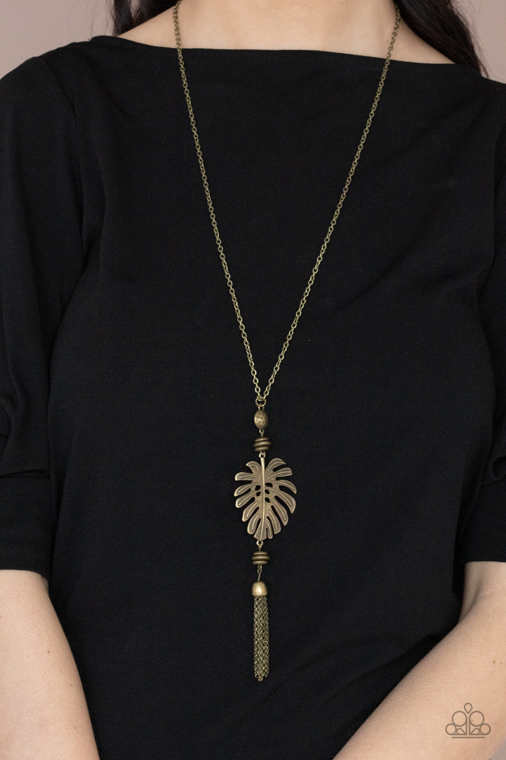 Palm Promenade - brass - Paparazzi necklace