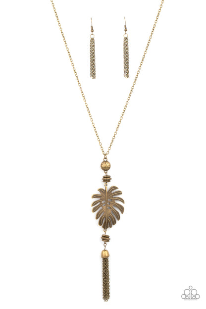 Palm Promenade - brass - Paparazzi necklace